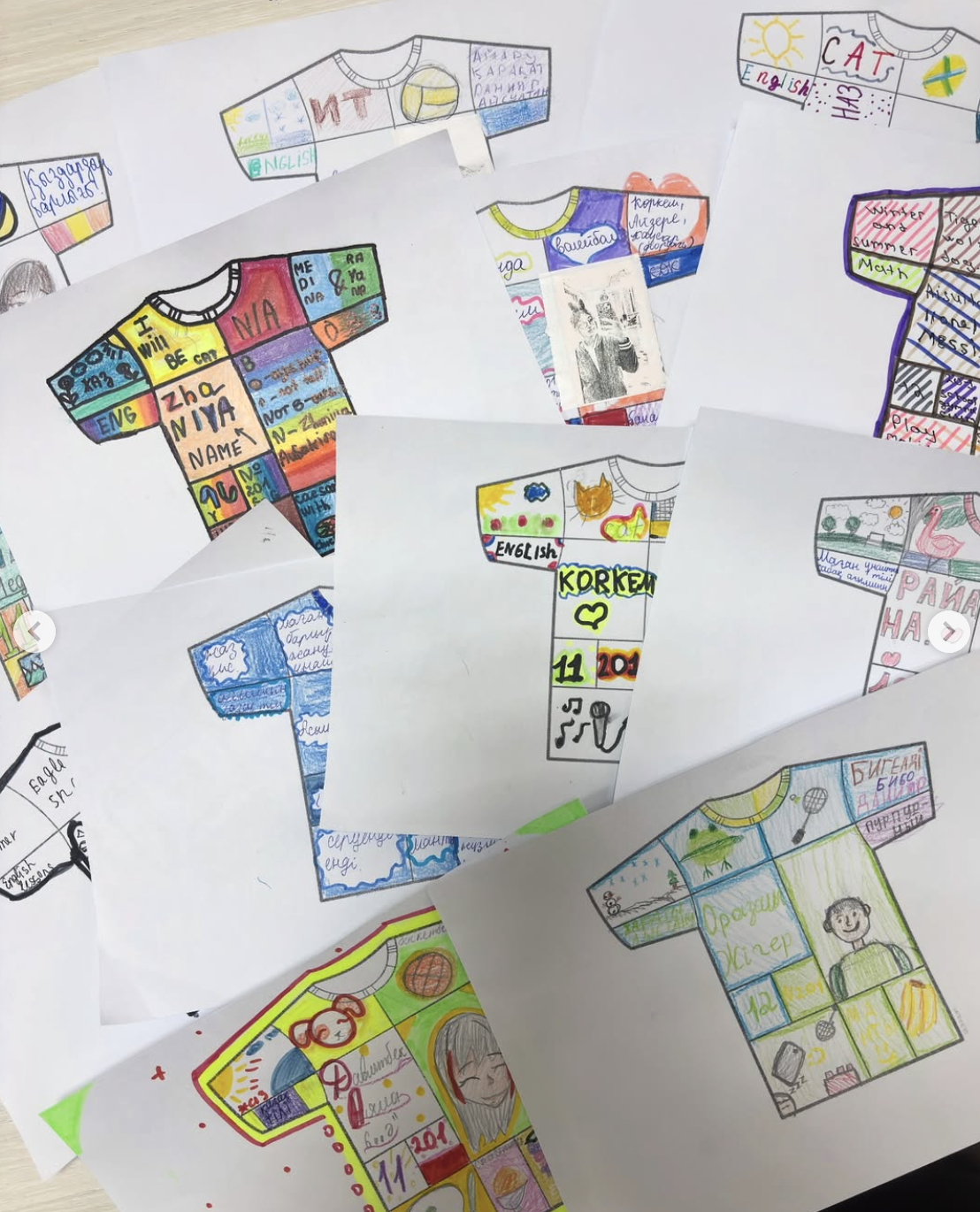 6 сынып оқушыларымен жүргізілген «Менің футболкам» жаттығуы